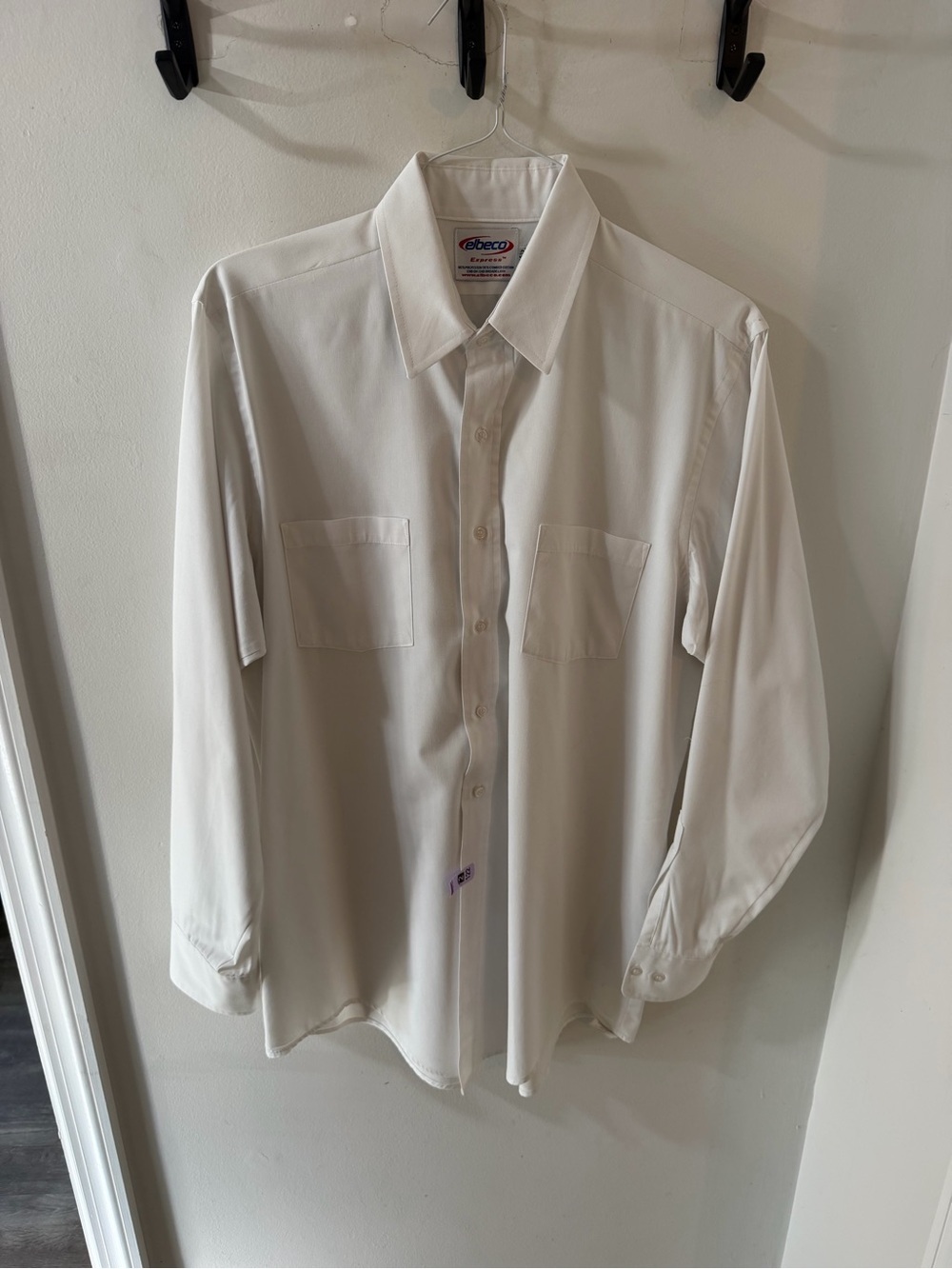 Elbeco Express Men’s White Dress Shirt 16.5. 34/35